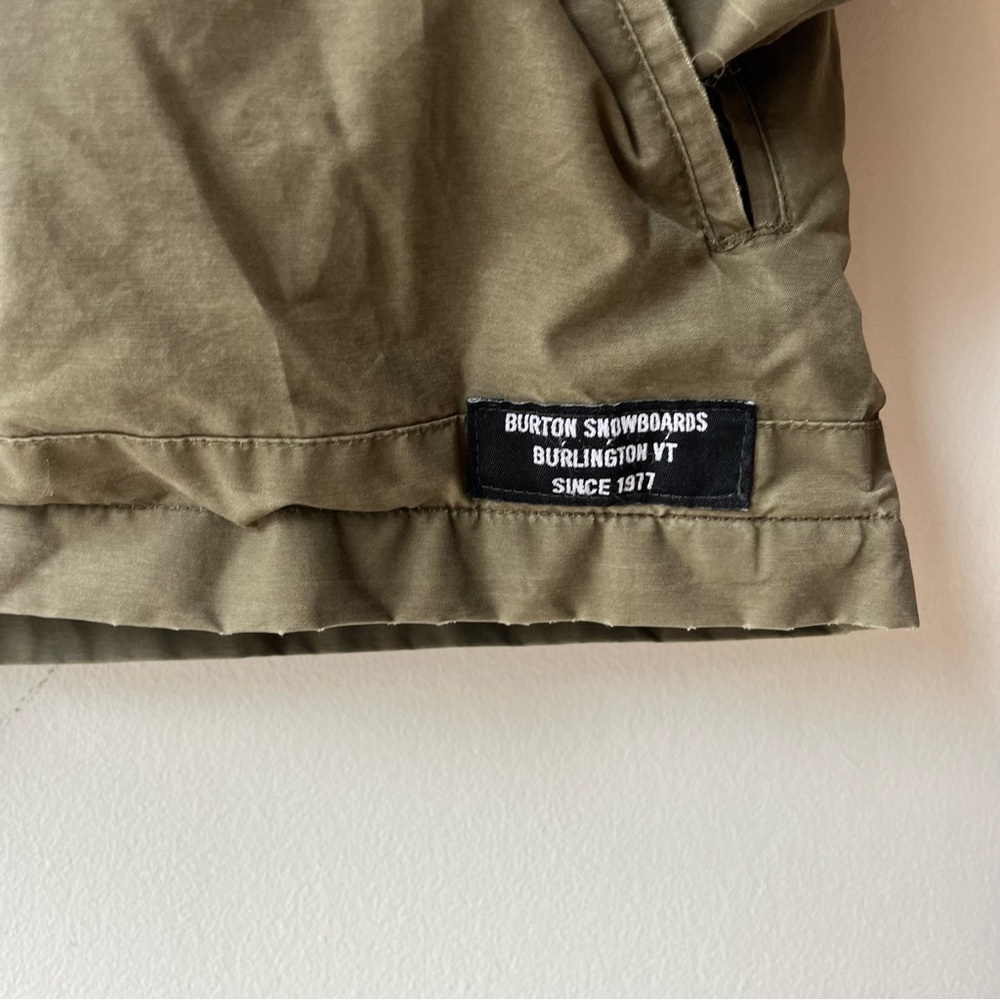 Burton Snowboards Men’s Olive Green Zip Jacket Size Large – Repair Project - Picture 2 of 13